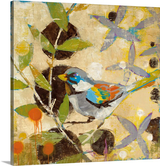 « flew the poulailler i » par liz jardine, reproduction d’art sur toile, H 16 po x l 16 po x P 1,25 po