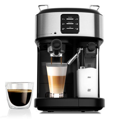 Machine à expresso 20Bar Electactic - 3-en-1 avec mousseur à lait, double chauffage, compatible avec les capsules