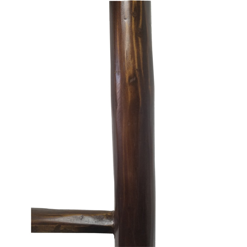 Échelle en bois de teck de 66 po de hauteur