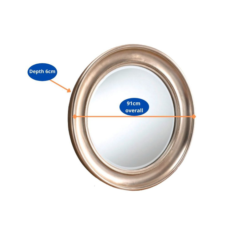 Lessard Flat Mirror, Silver