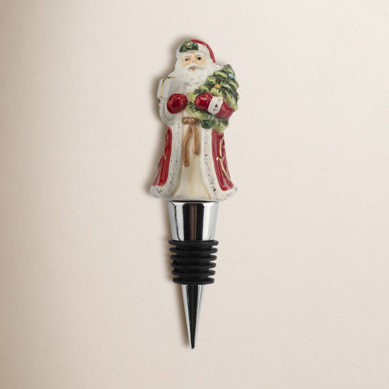 SPODE CHRISTMAS TREE SANTA BOTTLE STOPPER
