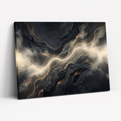 Ensemble de 1 tableau sur toile or foncé