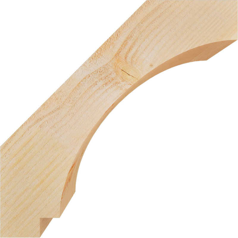 Attelle impériale du genou, Sapin de Douglas, Brute, H 18 po x l 6 po x P 18 po