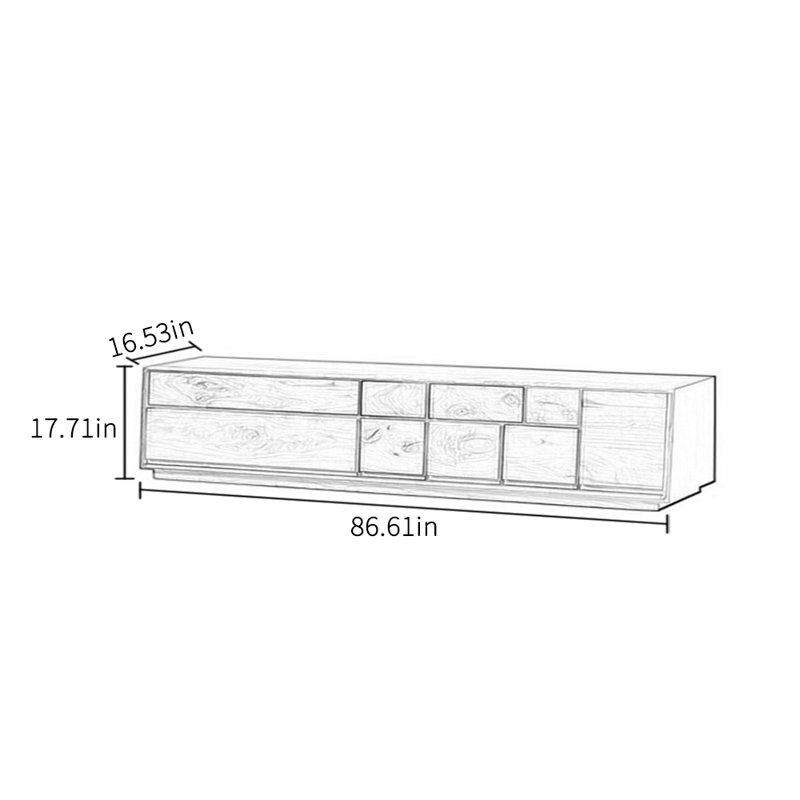Design sense solid wood TV cabinet