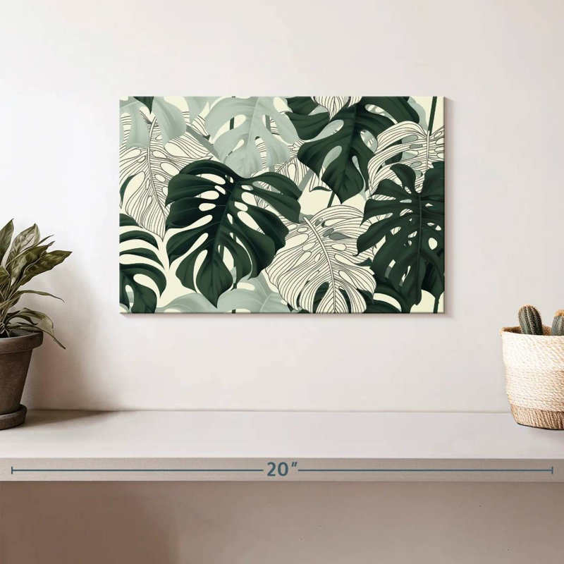 Feuilles Harnek Jungle Monstera, H 8 po x l 12 po