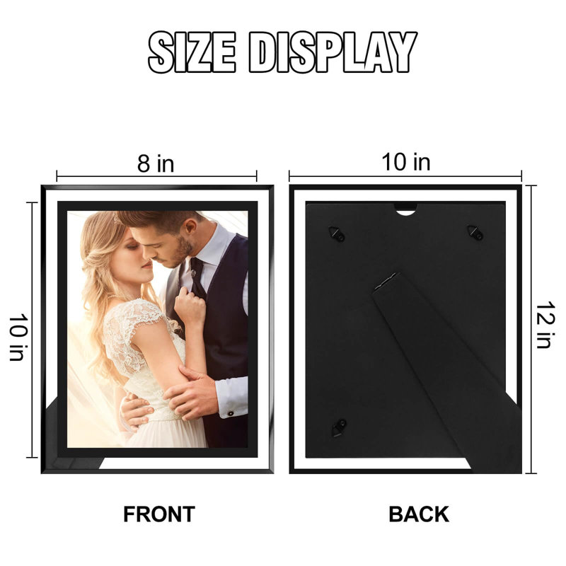 Elegant Black Adjustable Picture Frames - Modern Design For 8X10 Photos, Perfect For Any Occasion