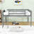 Wood Low Loft Bed with Ladder, ladder can be placed on the left or right-1155783025-1155783024
