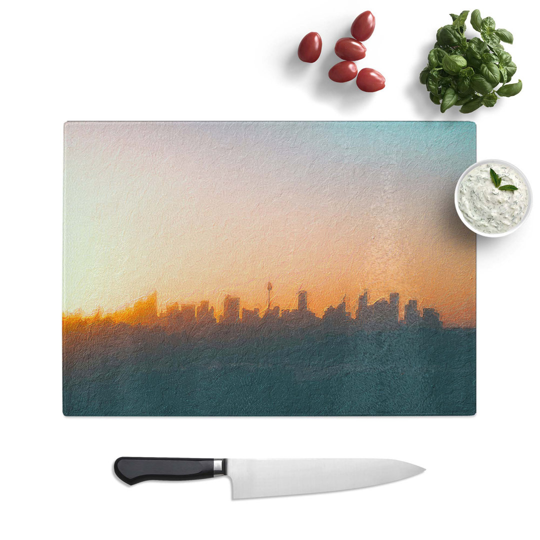 Tempered Glass the Sydney Australia Skyline by Chopping Board