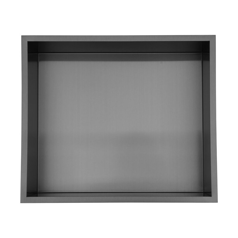 Niche murale en acier inoxydable, Noir mat
