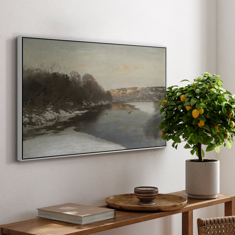 «Vintage Landscape - CCLxxxiii» sur toile, Blanc, H 17 po x l 25 po