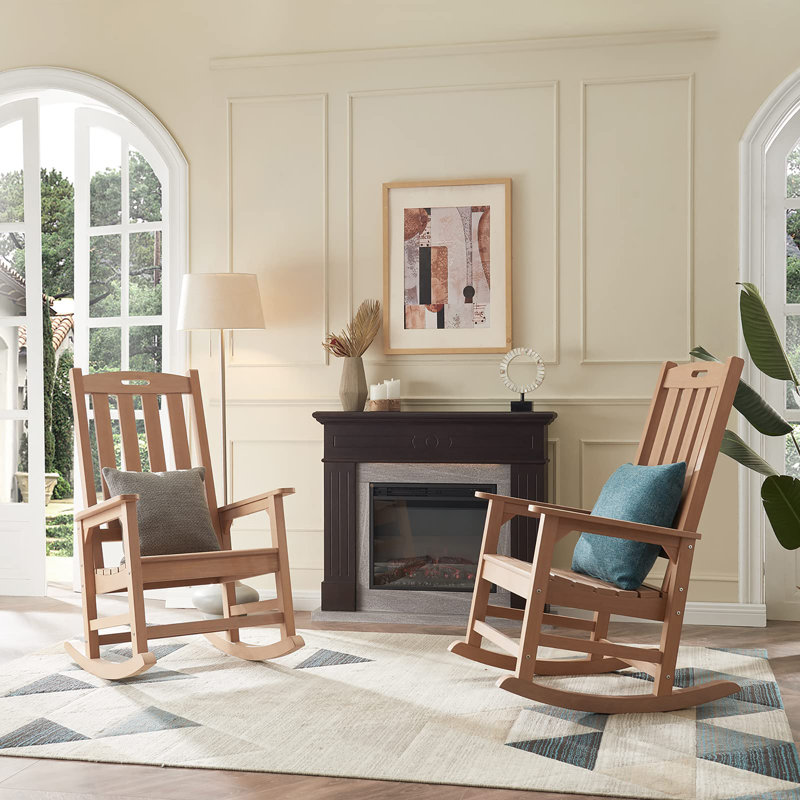 Chaise berçante d'extérieur, Teck