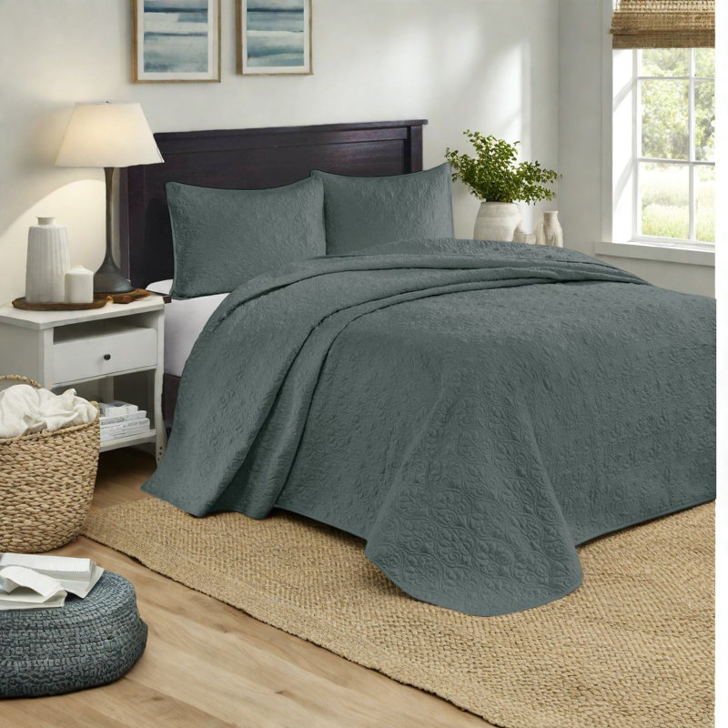 Ensembles de literie réversibles confortables, polyester, vert baume pour la maison