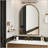 Arched Vanity Mirror with Gold Frame