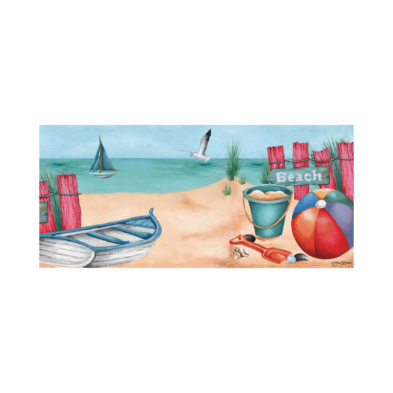 Tapis de plage Beach Nautical Time Sassafras