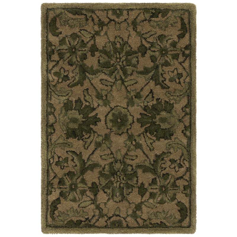 Dunbar Hand Tufted Wool Floral Rug, Rectangle 2' x 3'