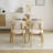 5-Piece Solid Wood Dining Set  for 4 , Modern Kitchen Table with Upholstered Chairs -43239990-43239985