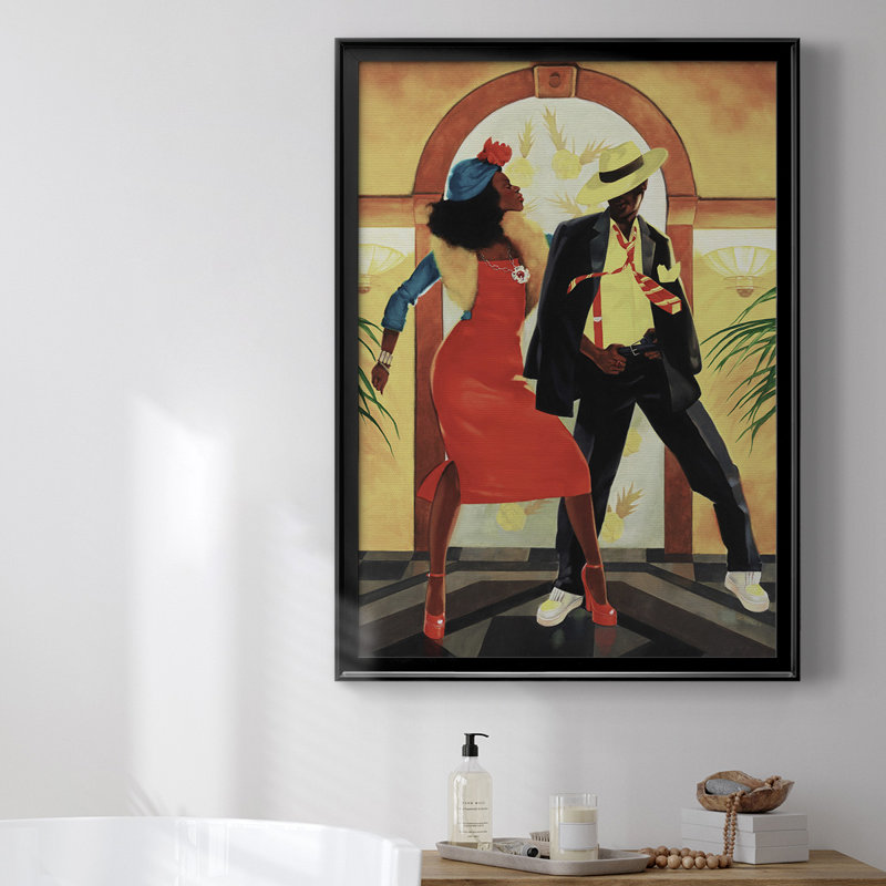 «Night Out I», toile encadrée de qualité supérieure - prête à être accrochée, Noir, H 30,5 po x l 22,5 po x P 1 po