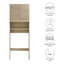 Armoire de rangement pour salle de bain en travertin