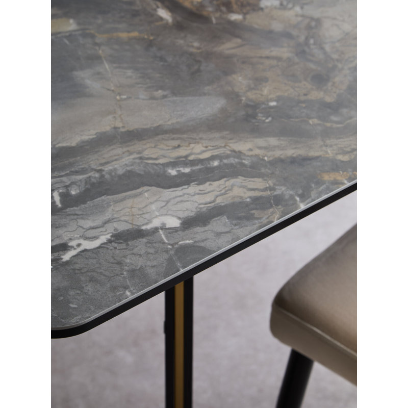 Metal Base Dining Table
