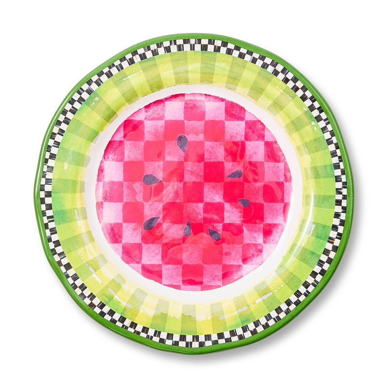Watermelon Melamine Dinner Plates