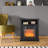 27" Electric Fireplace Heater with Mantel, Remote Control-104234752