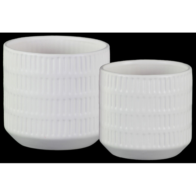 Gurrola Ceramic Pot Planter, 5.5" H x 6" W x 6" D, 5" H x 5.25" W x 5.25" D