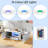 Modern High Glossy Rectangle Coffee Table With 2 Cabinets, One Drawer, 16 Colour Led Lights And An Open Shelf-573594052