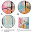 Oiseau sur palette rose et bleue - Art mural-234110612-234110613