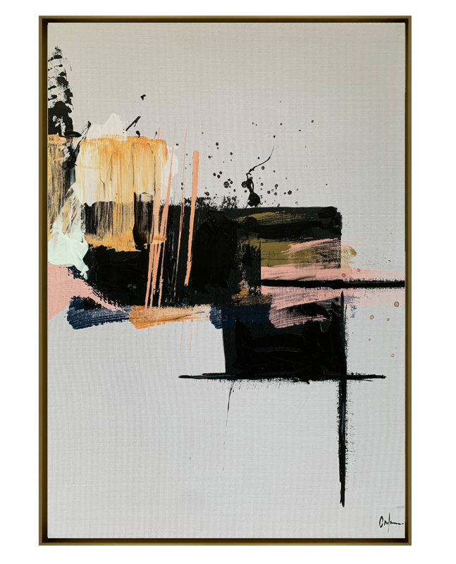 Formelle Cortile 1 Canvas Print Artwork, Golden, 150cm H x 90cm W