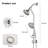 Exposed Pipe Shower System With Hand Shower 5 Inch Wall Mounted Shower Faucet Set Single Handle Stainless Steel Rainfall Shower Trim Kit With Rough-In Valve-126714971