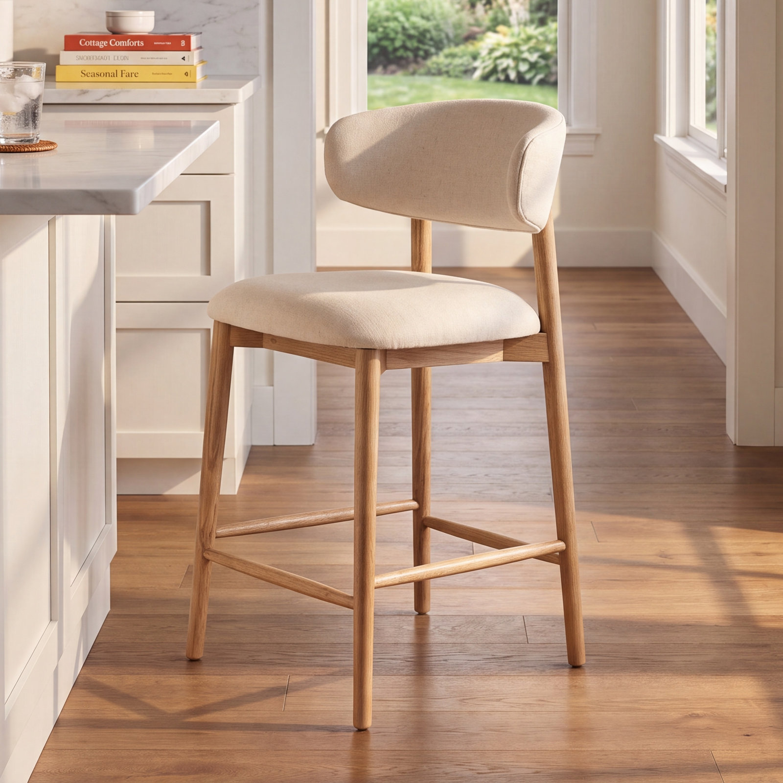 Ofella 26" Bar Stool, Savile Flax