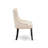 5 Piece Dining Set Includes a Rectangle Dining Room Table and 4 Light Beige Linen Fabric Upholstered Parson Chairs, Black-807230089-807230090-807230095