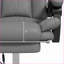 Fauteuil de massage avec vibrations, chaleur et chaleur Repose-pieds | Gris ardoise | Cuir PU-2013568989