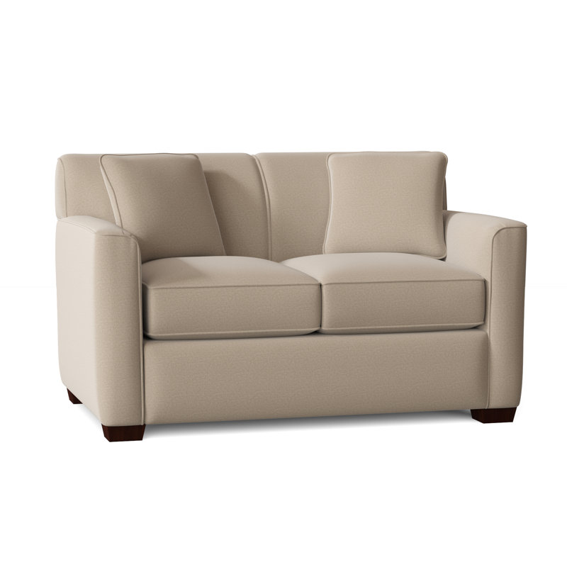 Keaton 60'' Upholstered Loveseat, Craftwood 10 Beige Performance Chenille, No