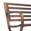 Banc d'extérieur Banc de patio 50 pouces Dossier à lattes en métal pour porche