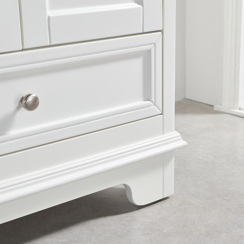 Meuble-lavabo double 60 po, Blanc