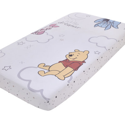 NoJo Disney Winnie the Pooh Blustery Day Little Dreamer Nursery Photo Op Fitted Crib Sheet -  801903ER