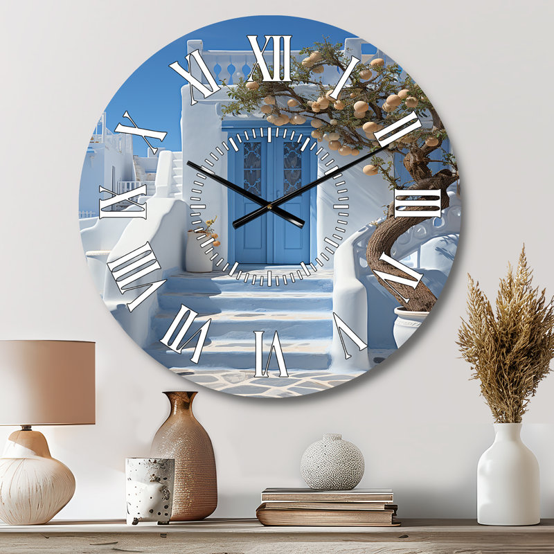 Horloge murale Grèce Grèce Cycladic Harmony I, Médium