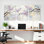 Lavande en fleurs Branches, reproduction d'art sur toile tendue sur toile, ensemble de 3 décorations pour salon