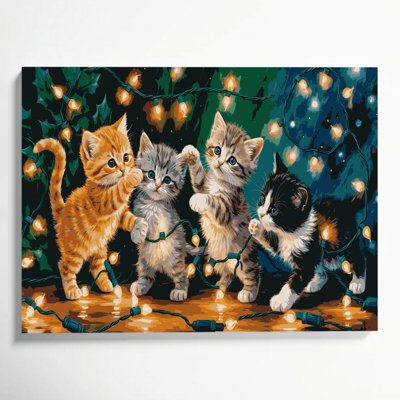 Art mural sur toile bleu