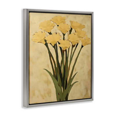 Hand Picked Daffodils Floating Frame, design by Franklyn Gregory