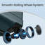 Hard Shell Suitcase, Cabin Travel Luggage, Expandable Trolley with TSA Lock, Spinner Wheels, Black-1869254117