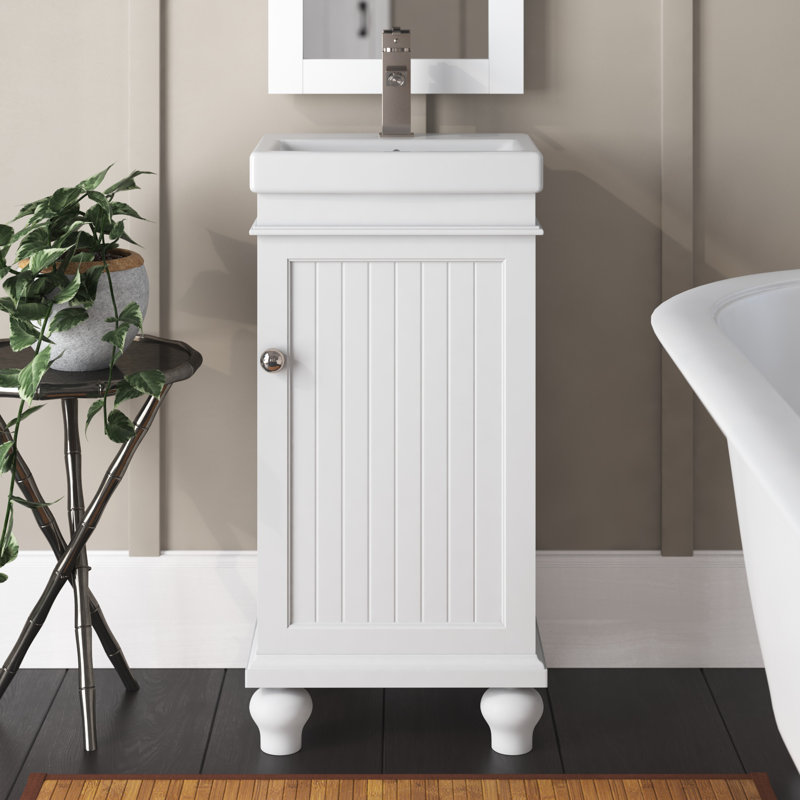 Ensemble de meuble-lavabo simple 17 po Gros, Blanc