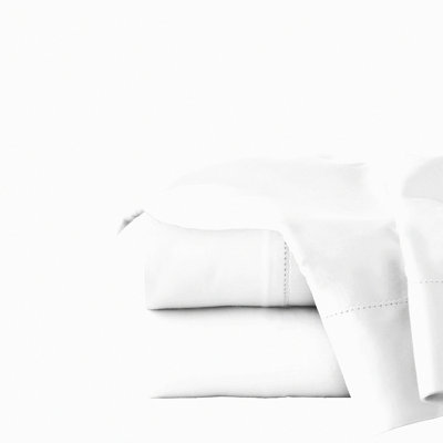 Luxury Cal White Cotton Sheet Set - 300 Thread Count Soft Bedding, Queen Size Sheets, Breathable Fabric, Hotel Quality, Deep Pocket Fitted Sheet
