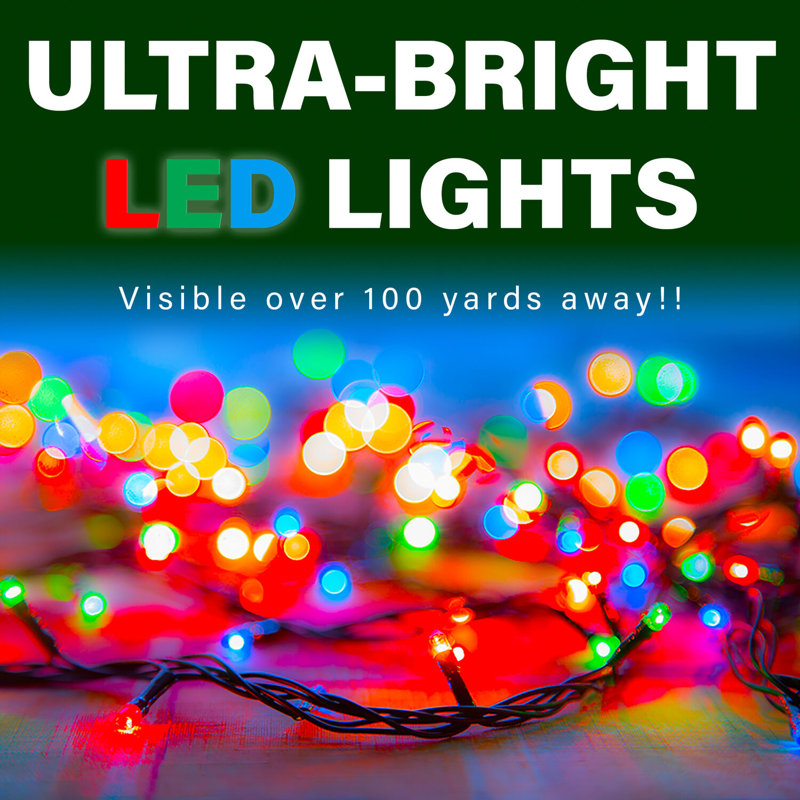 9-Ft Warm White LED Light Tree with Starburst Topper