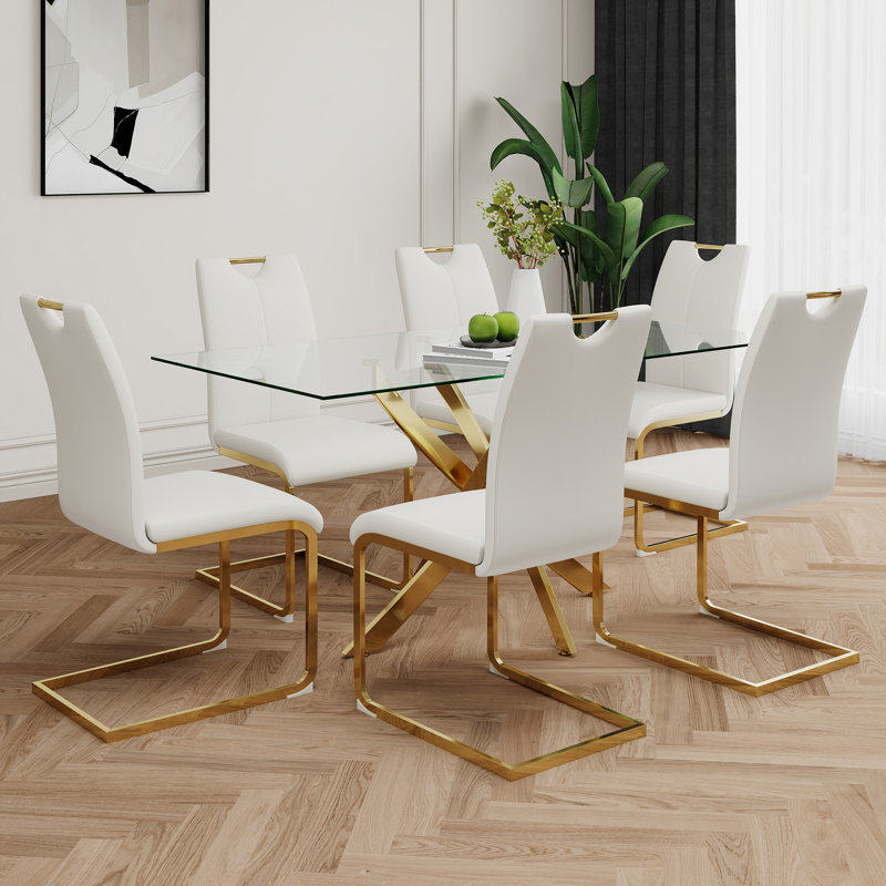 Table en verre de style moderne