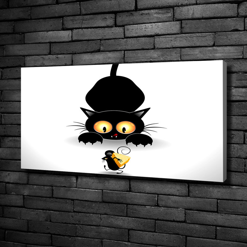 Cat And Mouse - No Frame Print on Canvas