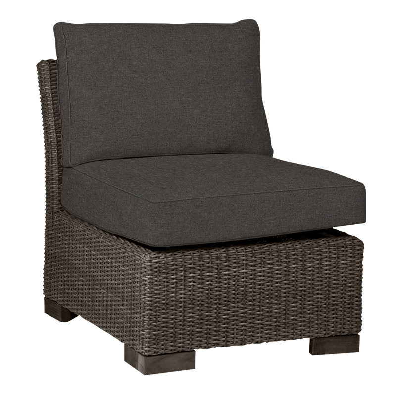 Club Patio Lounge Chair with Cushions, Welt, Verona Fossil, Black Walnut