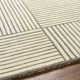 Rectangle Striped Hand Tufted Wool Area Rug in Gray