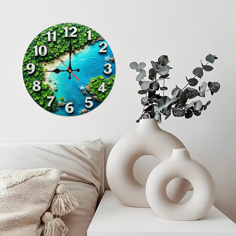 Horloge murale en résine tropical